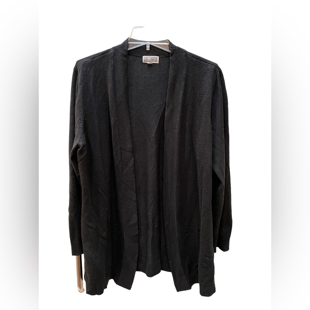 J&M Black Open Cardigan Size X-Large